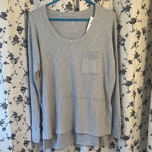 American Eagle NWT Waffle Knit Baby Blue Long Sleeve